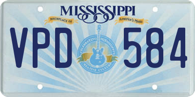 MS license plate VPD584