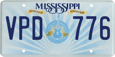 MS license plate VPD776