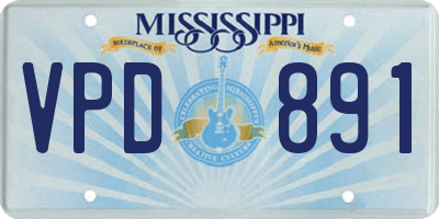 MS license plate VPD891