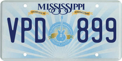 MS license plate VPD899