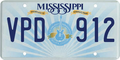 MS license plate VPD912