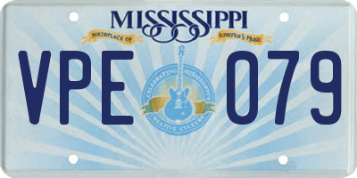 MS license plate VPE079