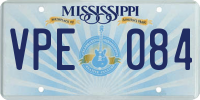 MS license plate VPE084