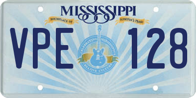MS license plate VPE128
