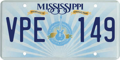 MS license plate VPE149