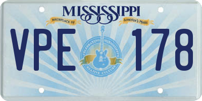 MS license plate VPE178