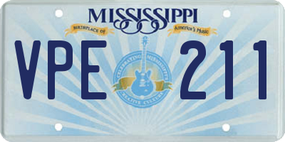 MS license plate VPE211