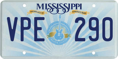 MS license plate VPE290