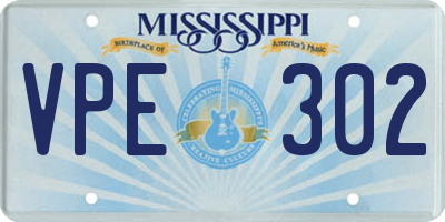 MS license plate VPE302