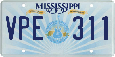 MS license plate VPE311