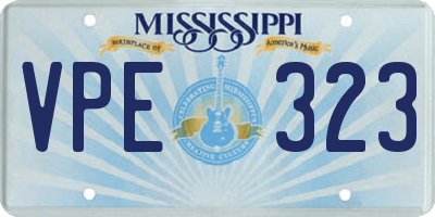 MS license plate VPE323