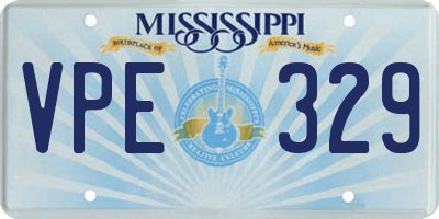 MS license plate VPE329