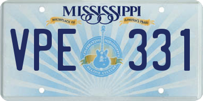 MS license plate VPE331