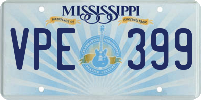 MS license plate VPE399