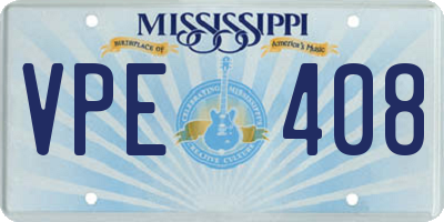 MS license plate VPE408