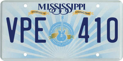 MS license plate VPE410