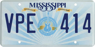 MS license plate VPE414