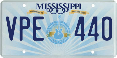 MS license plate VPE440