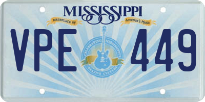 MS license plate VPE449