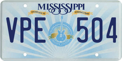 MS license plate VPE504