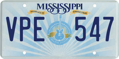 MS license plate VPE547