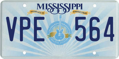 MS license plate VPE564