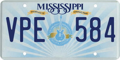 MS license plate VPE584