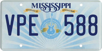 MS license plate VPE588