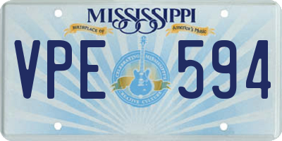 MS license plate VPE594