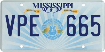 MS license plate VPE665