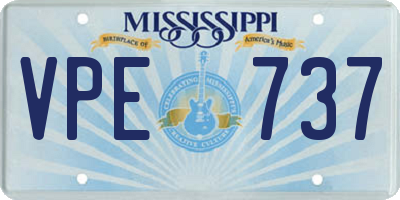 MS license plate VPE737