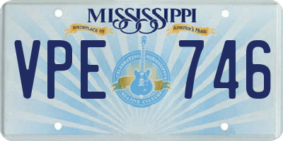 MS license plate VPE746
