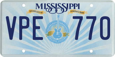 MS license plate VPE770