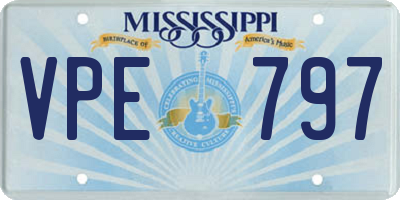 MS license plate VPE797