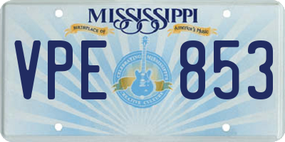 MS license plate VPE853