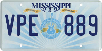 MS license plate VPE889