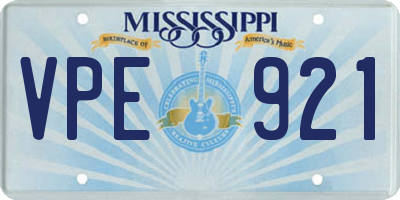 MS license plate VPE921