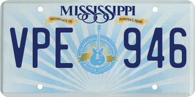 MS license plate VPE946
