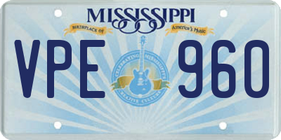 MS license plate VPE960