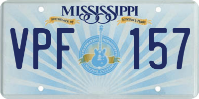 MS license plate VPF157