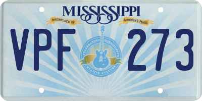 MS license plate VPF273