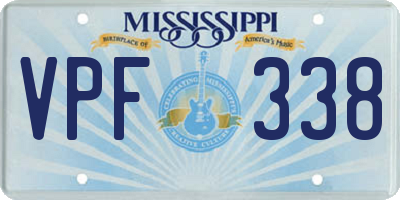 MS license plate VPF338