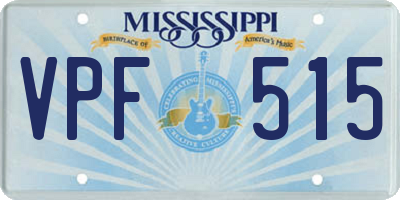 MS license plate VPF515