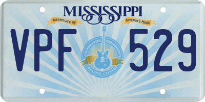 MS license plate VPF529
