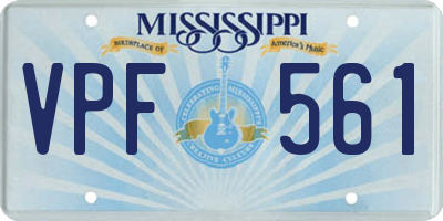 MS license plate VPF561