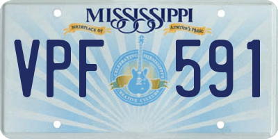 MS license plate VPF591