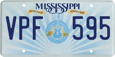 MS license plate VPF595