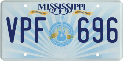 MS license plate VPF696