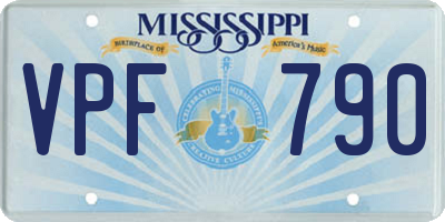 MS license plate VPF790