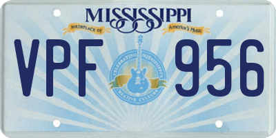 MS license plate VPF956
